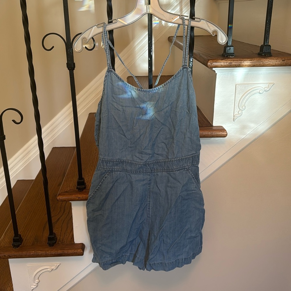Loft Denim Romper, Size 2